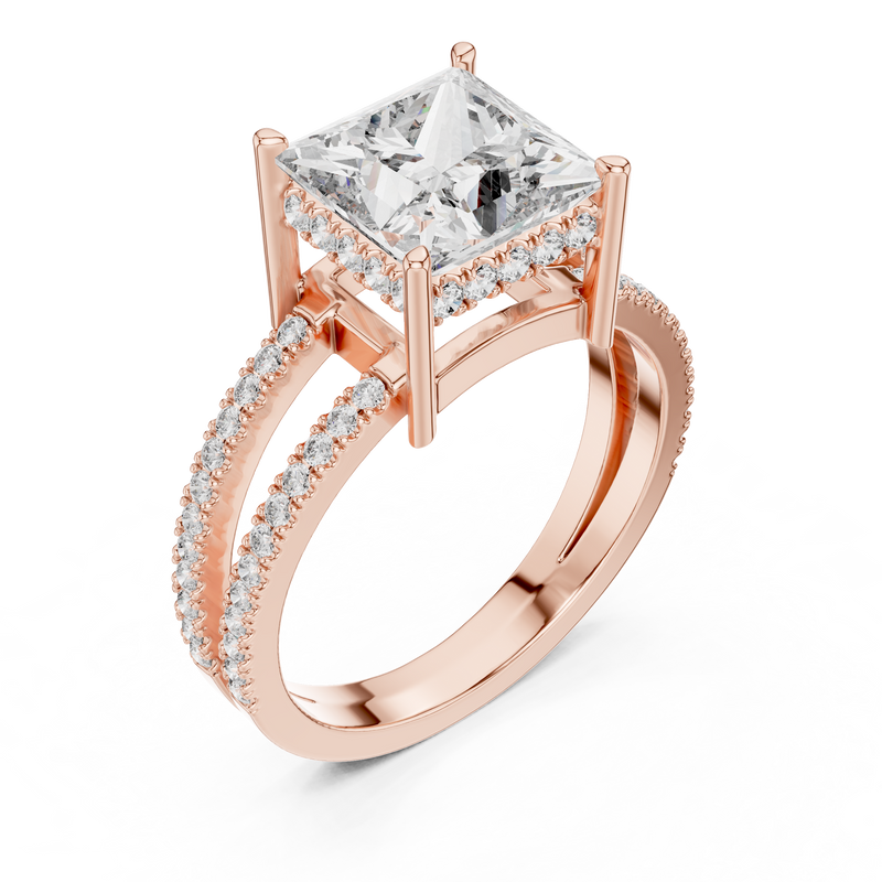 Ladies Ring 1384@7 - Rose Gold - Image