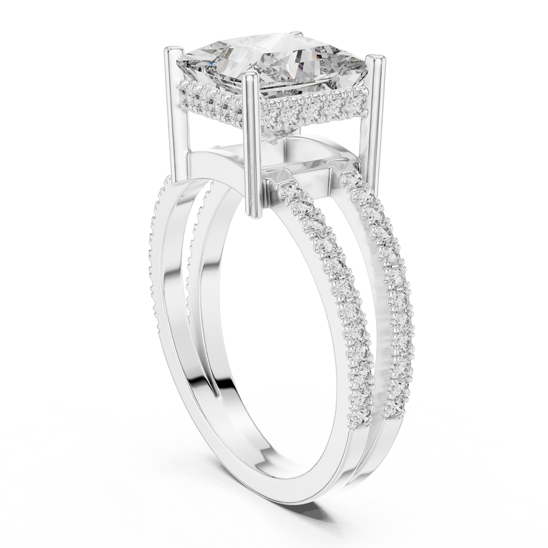 Ladies Ring 1384@7 - White Gold - Image