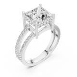 Ladies Ring 1384@7 - White Gold - Image