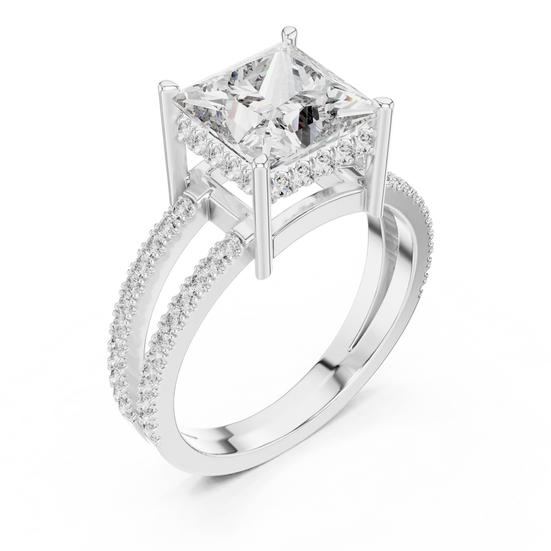 Ladies Ring 1384@7 - White Gold - Image