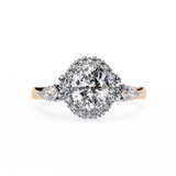 14k IGI certified oval ring with E-F color VVS-VS clarity diamonds 132