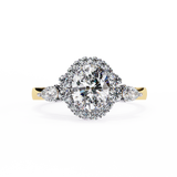 14k IGI certified oval ring with E-F color VVS-VS clarity diamonds 132