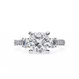 14k IGI certified princess ring with E-F color VVS-VS clarity diamonds 133