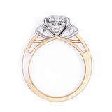 14k IGI certified princess ring with E-F color VVS-VS clarity diamonds 133