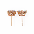 14K White Gold IGI Certified Round Solitaire Stud Earrings, 6 Split Prongs, D-E Color, VVS/VS Clarity