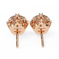 14K White Gold IGI Certified Round Solitaire Stud Earrings, 6 Split Prongs, D-E Color, VVS/VS Clarity