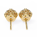 14K White Gold IGI Certified Round Solitaire Stud Earrings, 6 Split Prongs, D-E Color, VVS/VS Clarity