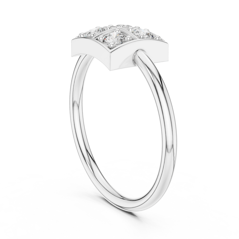 Ladies Ring 13@7 - White Gold - Image