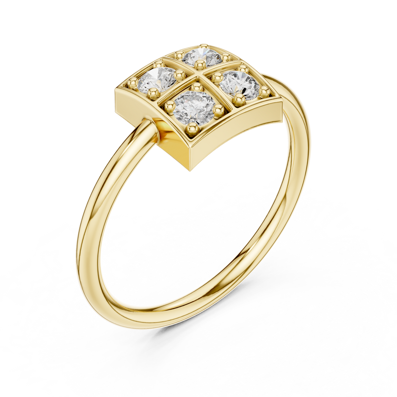 Ladies Ring 13@7 - Yellow Gold - Image