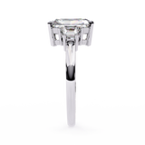 14k IGI certified emerald ring with E-F color VVS-VS clarity diamonds 134