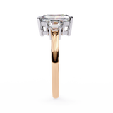 14k IGI certified emerald ring with E-F color VVS-VS clarity diamonds 134