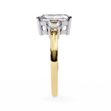14k IGI certified emerald ring with E-F color VVS-VS clarity diamonds 134
