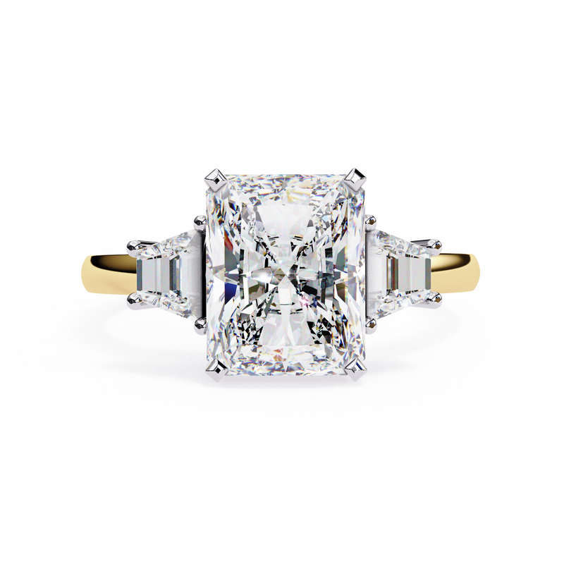 14k IGI certified emerald ring with E-F color VVS-VS clarity diamonds 134