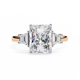 14k IGI certified emerald ring with E-F color VVS-VS clarity diamonds 134