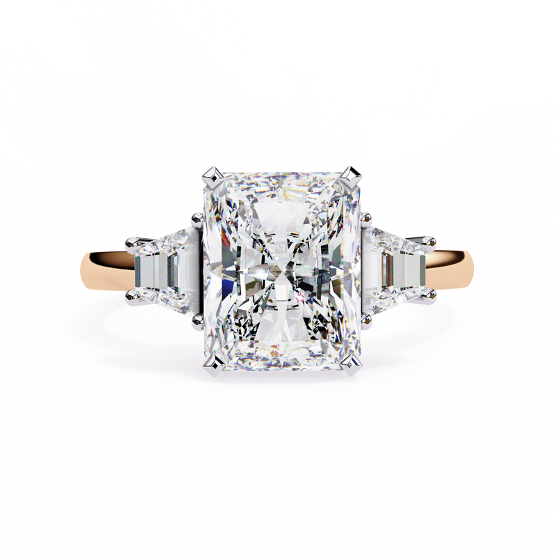 14k IGI certified emerald ring with E-F color VVS-VS clarity diamonds 134