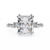 14k IGI certified radiant ring with E-F color VVS-VS clarity diamonds 135