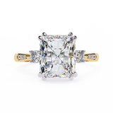 14k IGI certified radiant ring with E-F color VVS-VS clarity diamonds 135