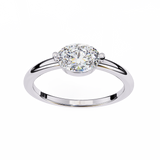 14k IGI certified oval ring with E-F color VVS-VS clarity diamonds 136