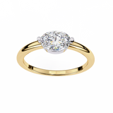 14k IGI certified oval ring with E-F color VVS-VS clarity diamonds 136