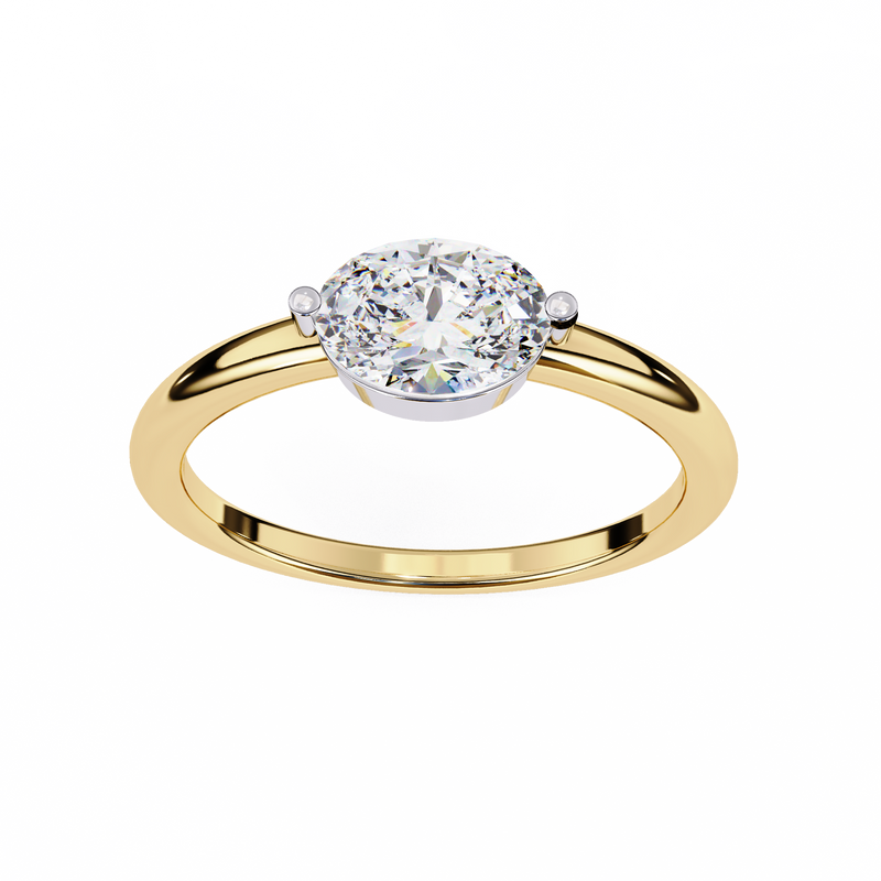 14k IGI certified oval ring with E-F color VVS-VS clarity diamonds 136