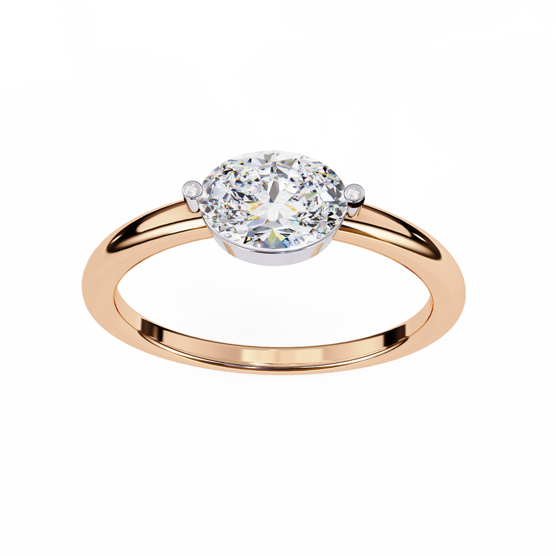 14k IGI certified oval ring with E-F color VVS-VS clarity diamonds 136