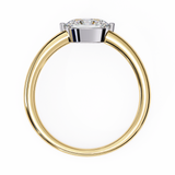 14k IGI certified oval ring with E-F color VVS-VS clarity diamonds 136