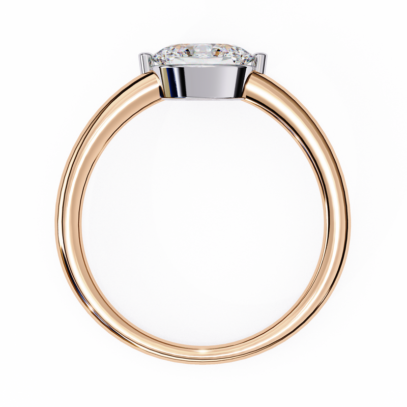 14k IGI certified oval ring with E-F color VVS-VS clarity diamonds 136