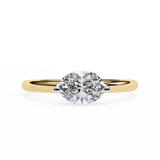 14K Lab Grown Diamond Oval Solitaire Engagement Ring, E-F Color, VVS-VS Clarity