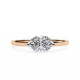 14K Lab Grown Diamond Oval Solitaire Engagement Ring, E-F Color, VVS-VS Clarity