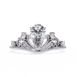14k IGI certified pear ring with E-F color VVS-VS clarity diamonds 137