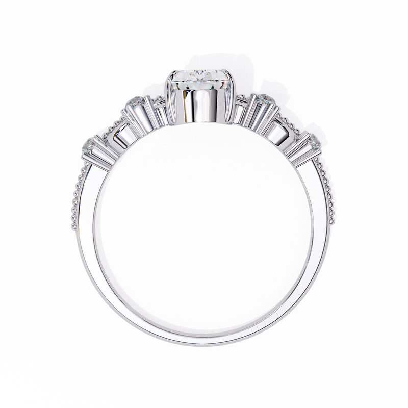 14k IGI certified pear ring with E-F color VVS-VS clarity diamonds 137