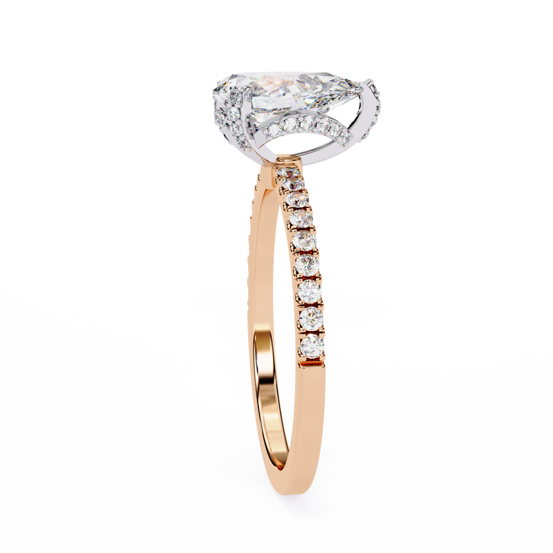 14k IGI certified pear ring with E-F color VVS-VS clarity diamonds 138