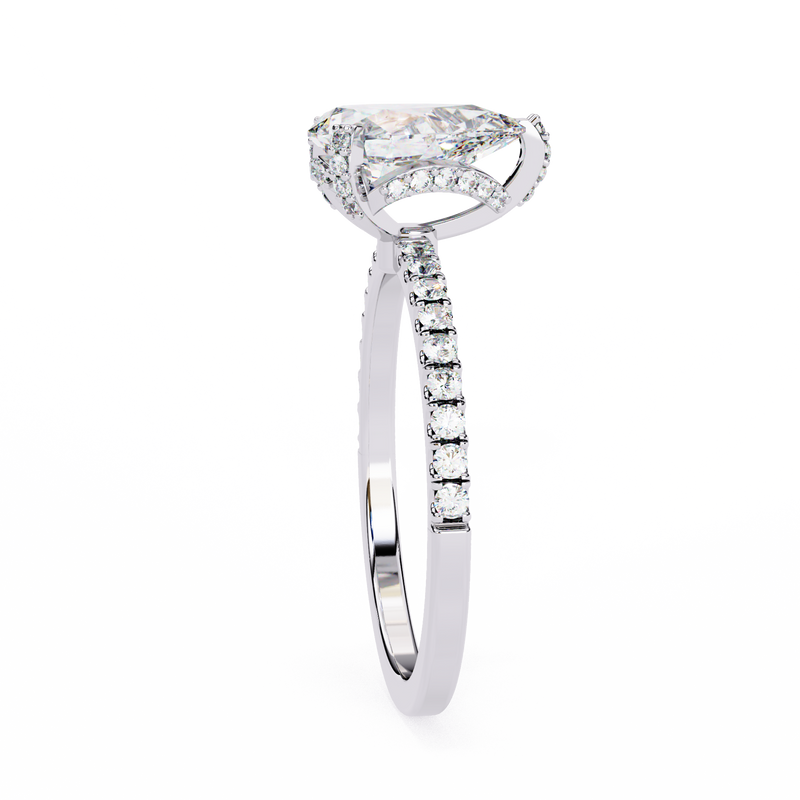 14k IGI certified pear ring with E-F color VVS-VS clarity diamonds 138