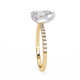 14k IGI certified pear ring with E-F color VVS-VS clarity diamonds 138