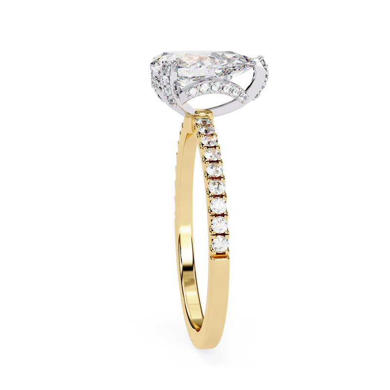 14k IGI certified pear ring with E-F color VVS-VS clarity diamonds 138