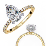 14k IGI certified pear ring with E-F color VVS-VS clarity diamonds 138