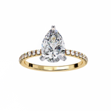 14k IGI certified pear ring with E-F color VVS-VS clarity diamonds 138