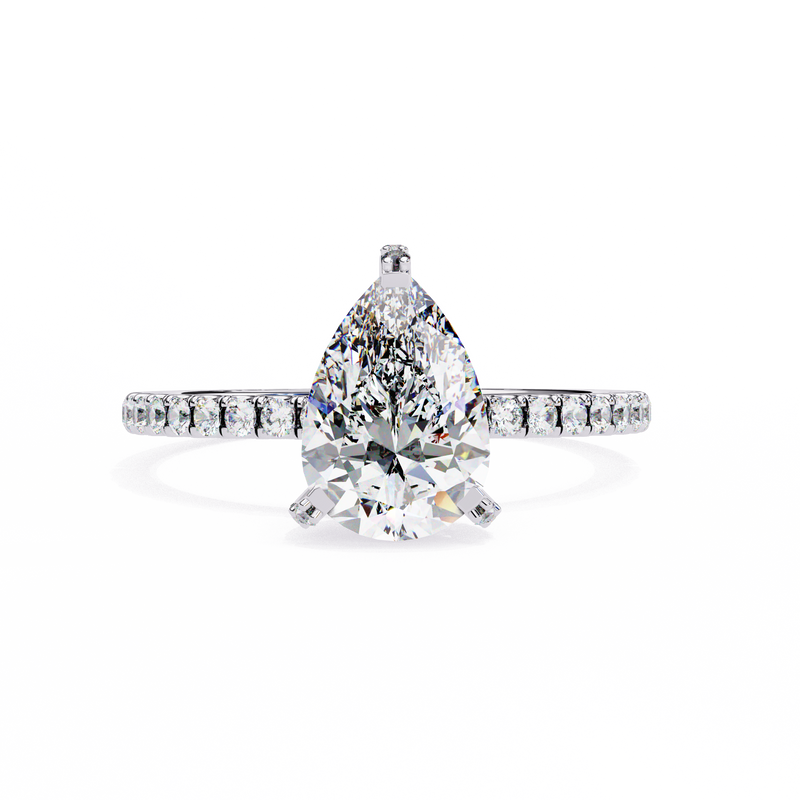 14k IGI certified pear ring with E-F color VVS-VS clarity diamonds 138