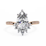 14k IGI certified pear ring with E-F color VVS-VS clarity diamonds 139