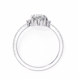14k IGI certified pear ring with E-F color VVS-VS clarity diamonds 139