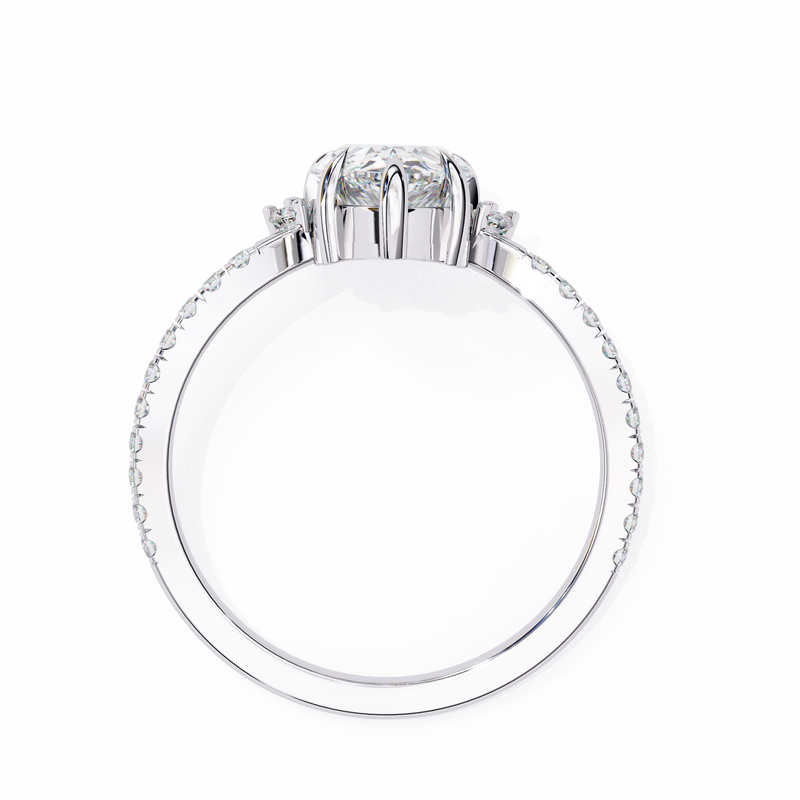 14k IGI certified pear ring with E-F color VVS-VS clarity diamonds 139
