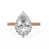 14k IGI certified pear ring with E-F color VVS-VS clarity diamonds 140