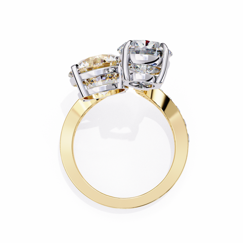 14k IGI certified pear ring with E-F color VVS-VS clarity diamonds 150