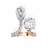 14k IGI certified pear ring with E-F color VVS-VS clarity diamonds 150