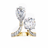 14k IGI certified pear ring with E-F color VVS-VS clarity diamonds 150