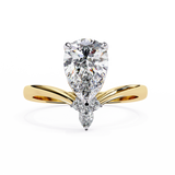 14k IGI certified pear ring with E-F color VVS-VS clarity diamonds 141