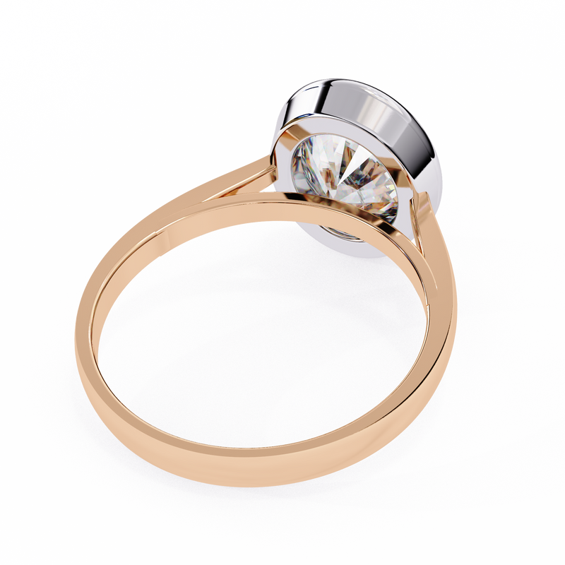 14k IGI certified oval ring with E-F color VVS-VS clarity diamonds 142