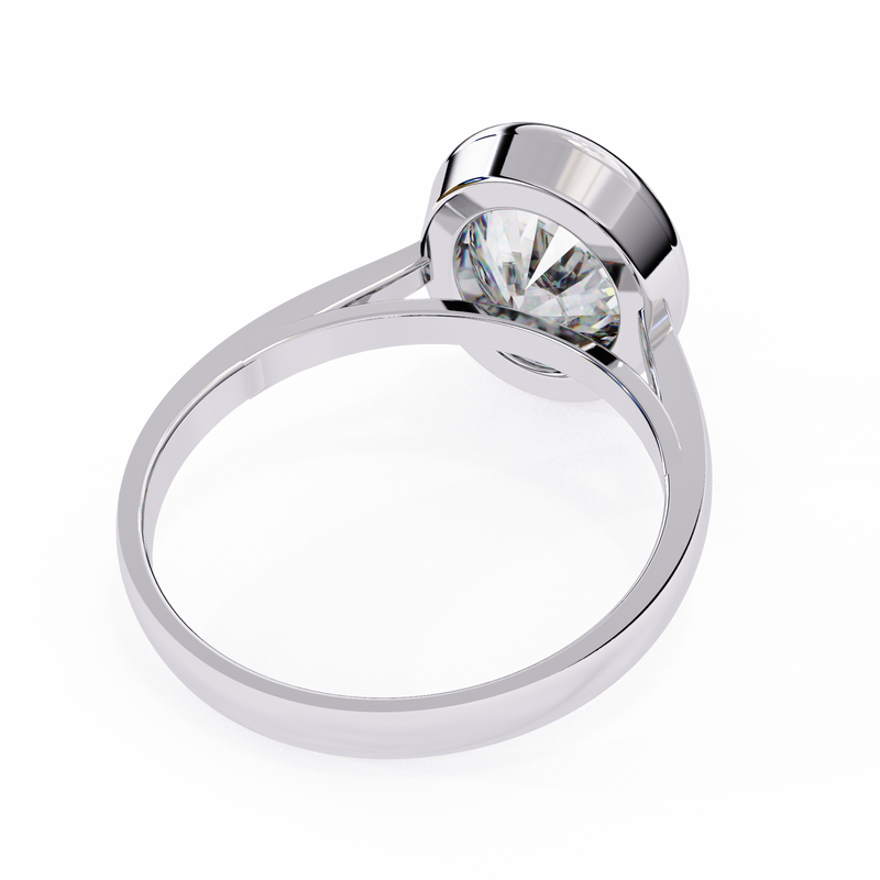 14k IGI certified oval ring with E-F color VVS-VS clarity diamonds 142