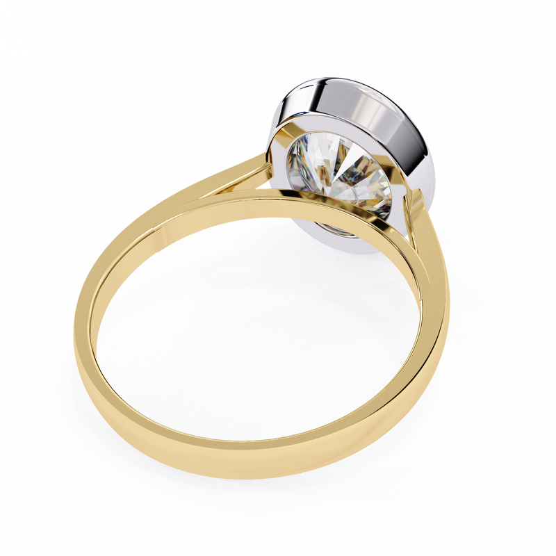 14k IGI certified oval ring with E-F color VVS-VS clarity diamonds 142