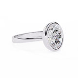 14k IGI certified oval ring with E-F color VVS-VS clarity diamonds 142